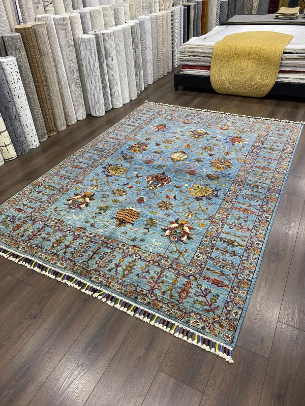 El Dokuma Sultani Halı indigo