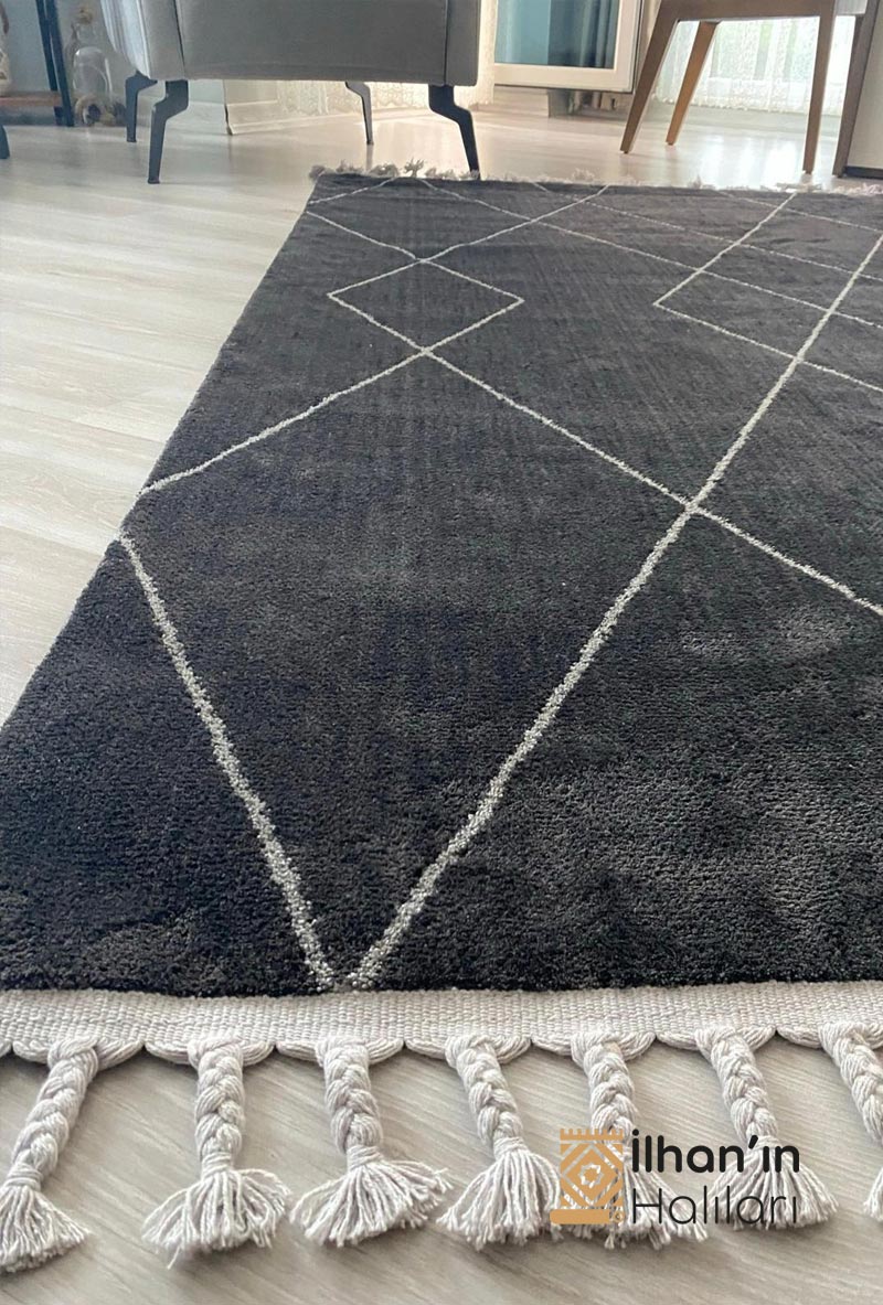 Eko Halı Urban Serisi Makine Halısı 80x150 03 Antrasit