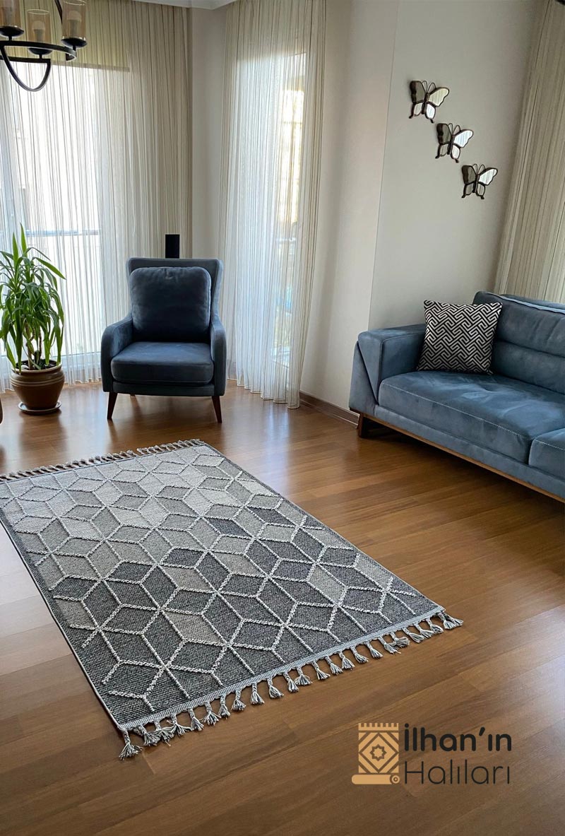 Eko Halı Soho Serisi Makine Halısı 80x150 SH 03 GRI