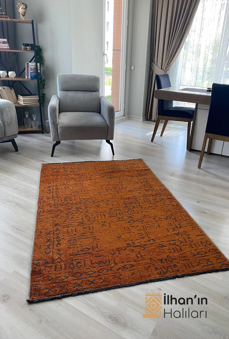 Bilens Noa Serisi Kilim 80x150 Kiremit