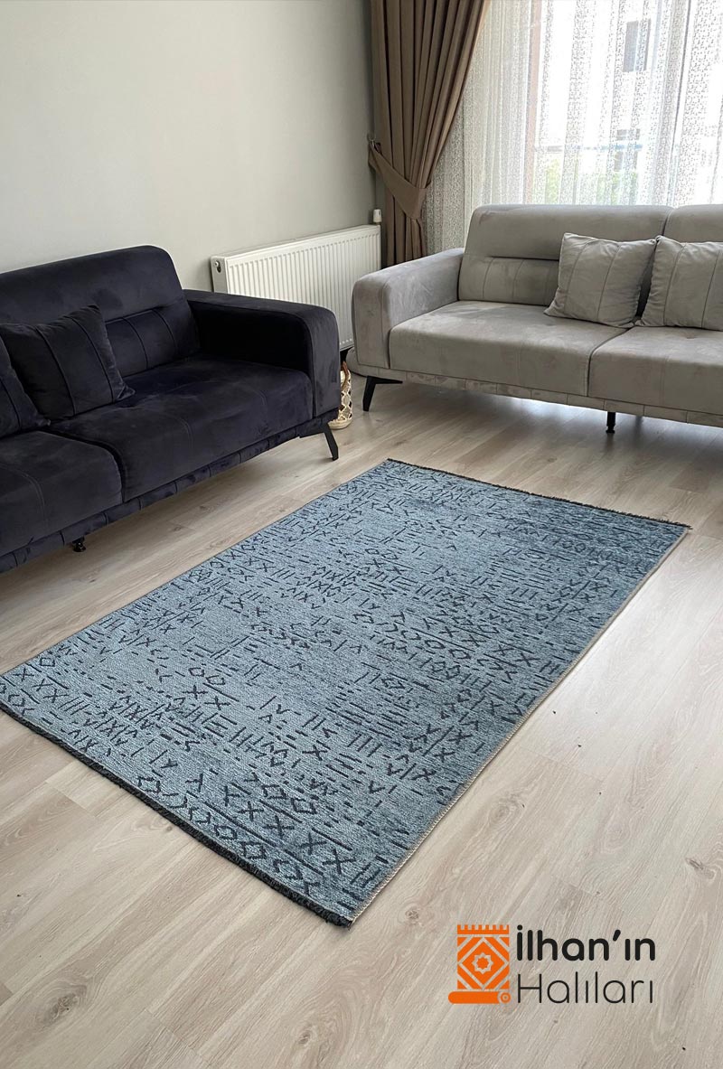Bilens Noa Serisi Kilim 80x150 İndigo Mavi